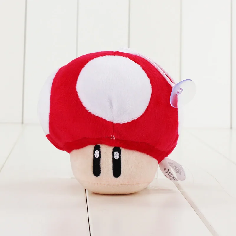 10cm red Mushroom Супер Марио Йоши Гумба застенчивый парень Toadette Diddy Kong бомба Пиранья гриб Nabbit Koopa черепаха гусеница осьминог плюшевые игрушки - Цвет: 10cm red Mushroom