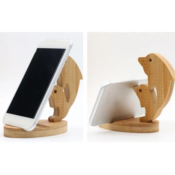 

Phone Holder Multi-Function Phone Holder Stand Portable Holders Stable Protective Wooden Holder Stand Dolphin Sea Lion Gecko