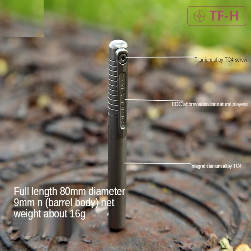 Mini Taktischer Stift Tc4 Titanlegierung Metall Handschrift Unterschrift Stift Edc Ausgestattet Mit Zurück Clip Outdoor Kampf Schutz Werkzeug – Detail 5