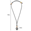 Adjustable Wax Rope Hemp Macrame Necklace Rough Net Bag Pendant DIY Home Decor Energy Stone Crystal Stone Hanging Accessories 6