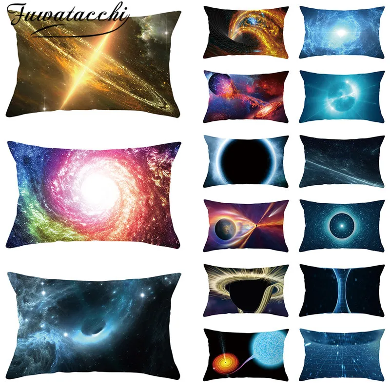 

Fuwatacchi Galaxy Star Style Cushion Cover Universe Pillowcases Home Decorative Colorful Pillow Cover for Sofa Car Backyard Seat