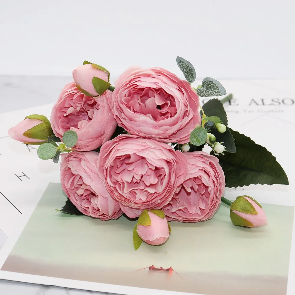 2019-Beautiful-Rose-Peony-Artificial-Silk-Flowers-Small-bouquet-flores-Home-Party-Spring-Wedding-Decoration-Fake(9)