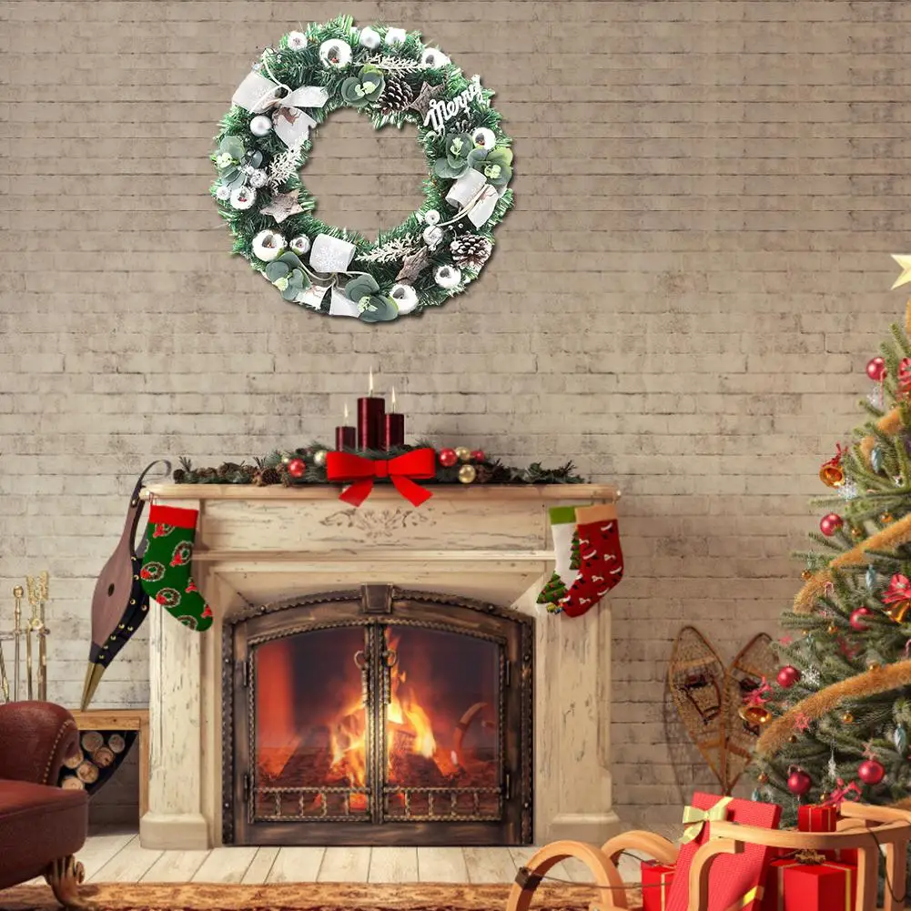 Wall Hanging Wreath Pine Cone Wreath Christmas Decoration Window Door Hanging Pendant Garland For Halloween Thanksgiving Day