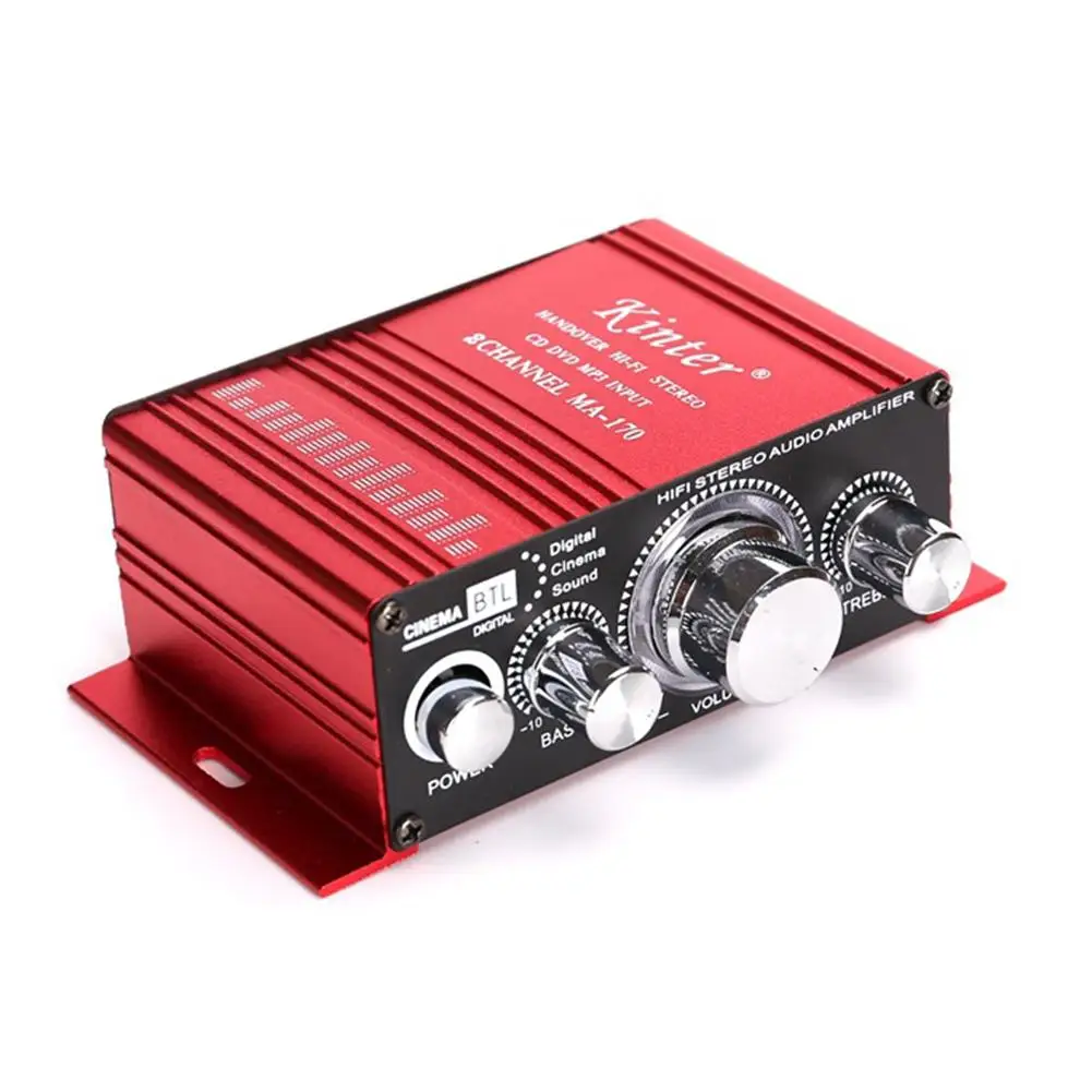 Усилитель звука DC 12V Малый Аудио Усилитель мощности для Kinter MA170 сабвуфер Amplificador автомобильный аудио