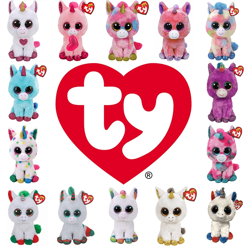 Unicorn Ty Stuffed Animals | Ty Unicorn Plush Animals | Ty Toys Big Eyes  Unicorn - New - Aliexpress