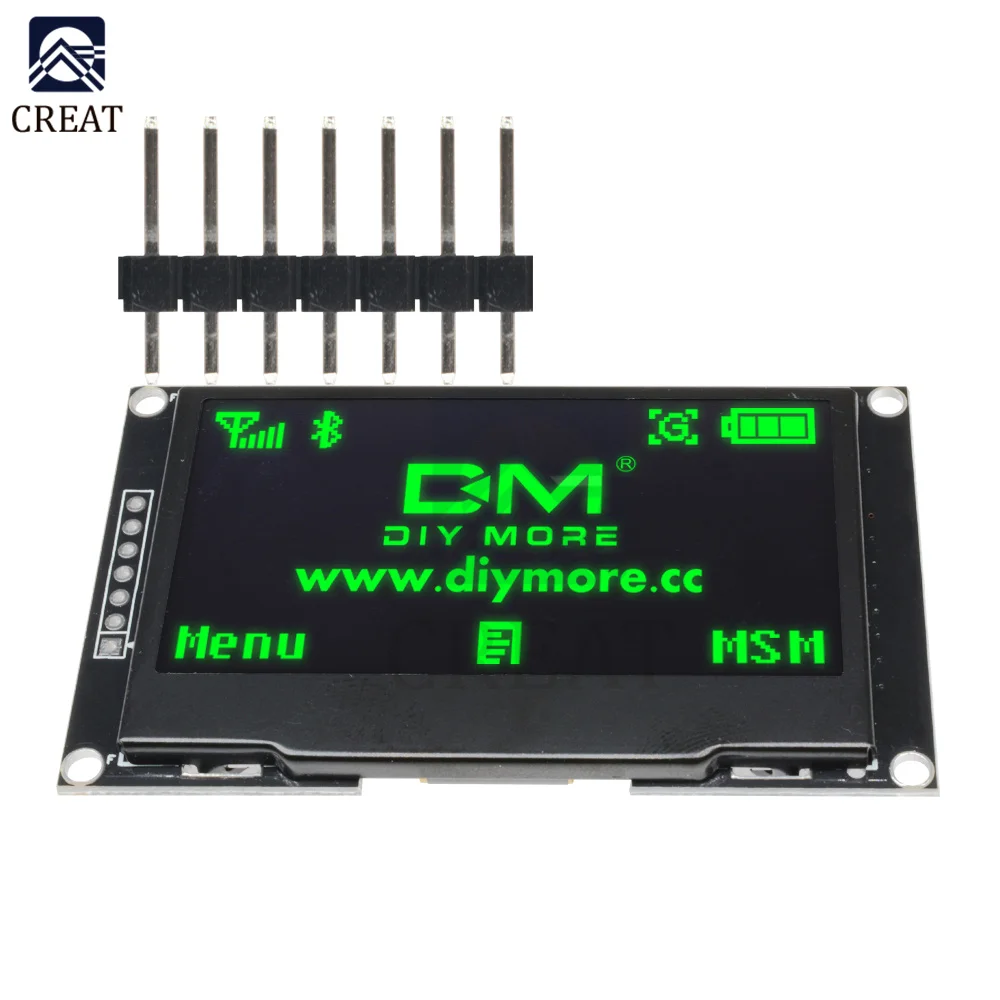 HD Screen Board, IC I2C, SPI, SSD 1309, 128x64, 2,42