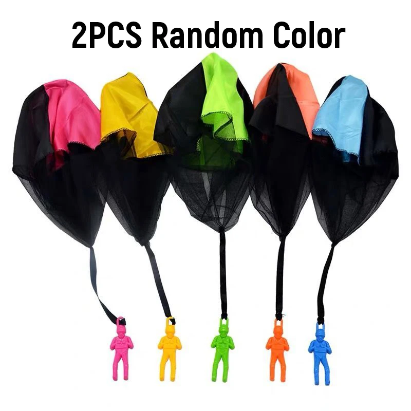 2PCS Hand Throw Soldier Parachute Toys Indoor Outdoor Games for Kids Mini Soldier Parachute Fun Sports Educational Toy Gifts Boy 7