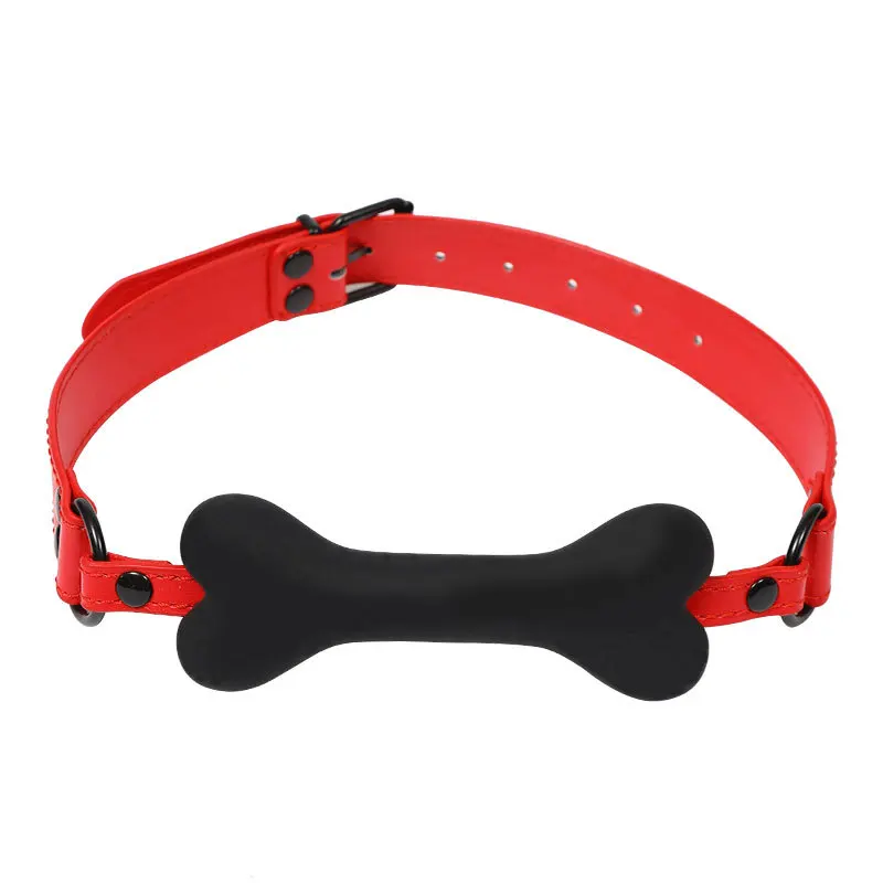 БДСМ-ограничитель Сексуальная собачья косточка затычка для рта Женский бондаж PU