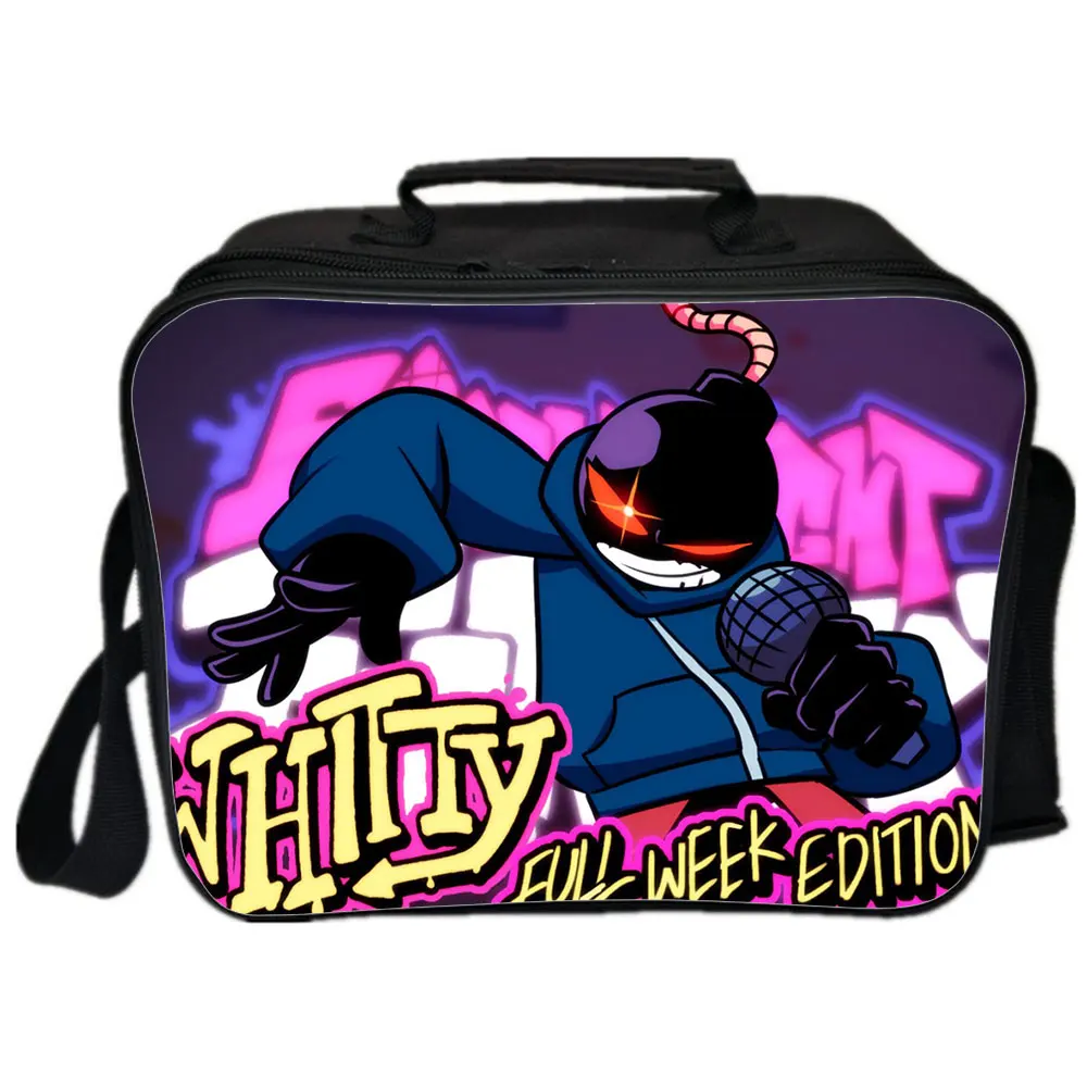 Friday Night Funkin Backpack Camping Shoulder Bag Anime Picnic Bag Handbags Portable Lunch Bags For Women
