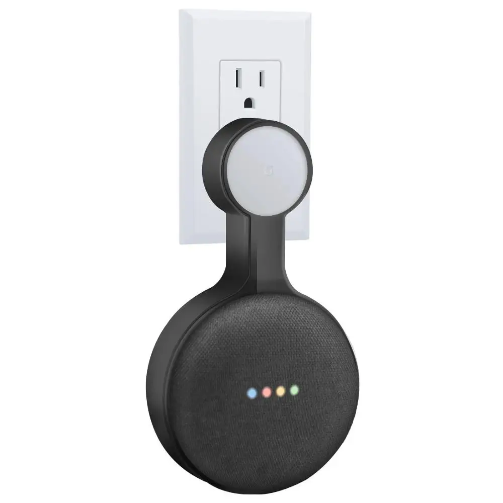 black Для Google Home мини настенный держатель Caremoo компактный дизайн розетка крепление, идеальное управление шнуром для Google Home Mini - Цвет: black