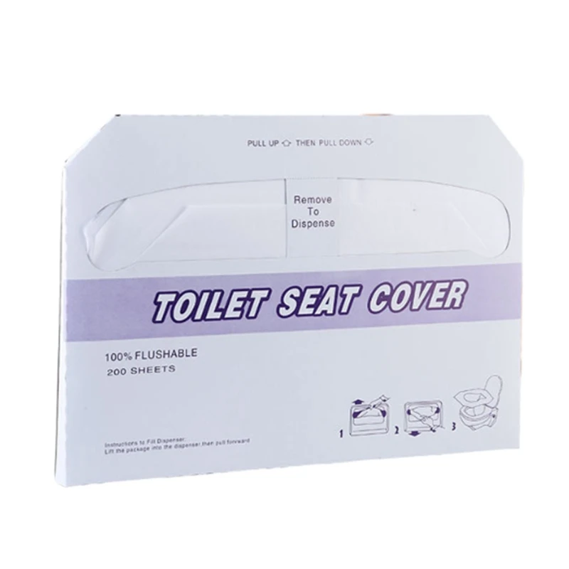 200 Pcs Toilet Seat Covers Paper Travel Biodegradable Disposable