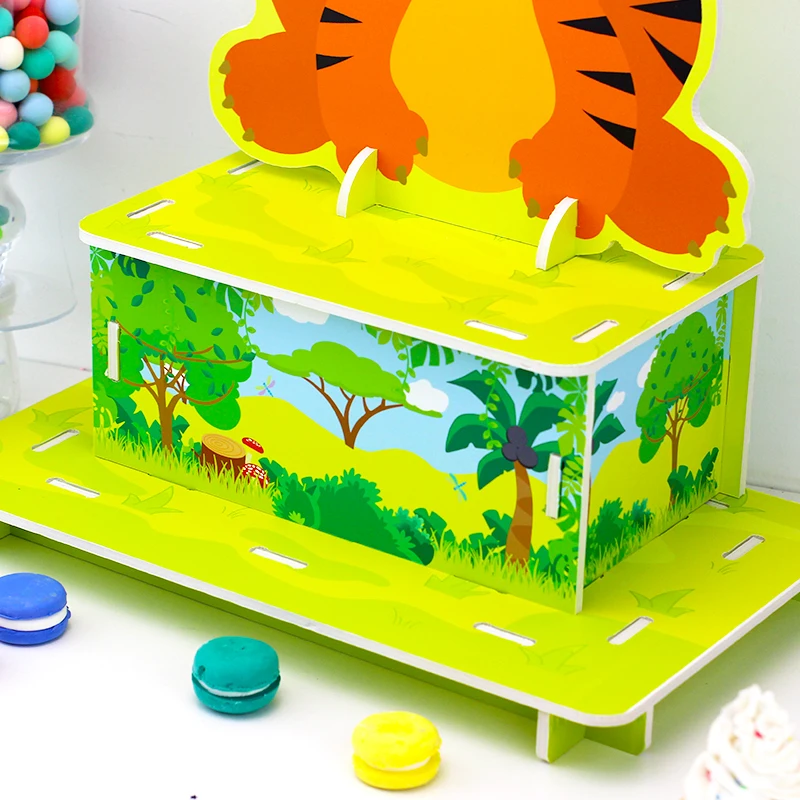 Safari Animal Cake stand Cardboard Cupcake Holder Kids Birthday Party Wedding Decor Dessert Table Display Supplies Centerpieces party decorations,birthday party supplies,cake decorations
