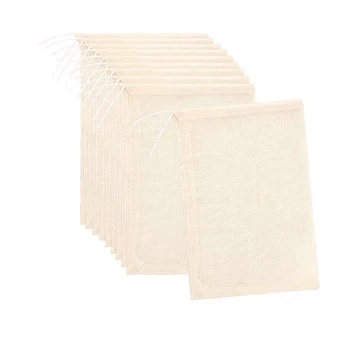 

24Pcs Reusable Drawstring Cotton Soup Bags, Muslin Bag, Straining Cheesecloth Bags Soup Gravy Broth Brew Stew Bags