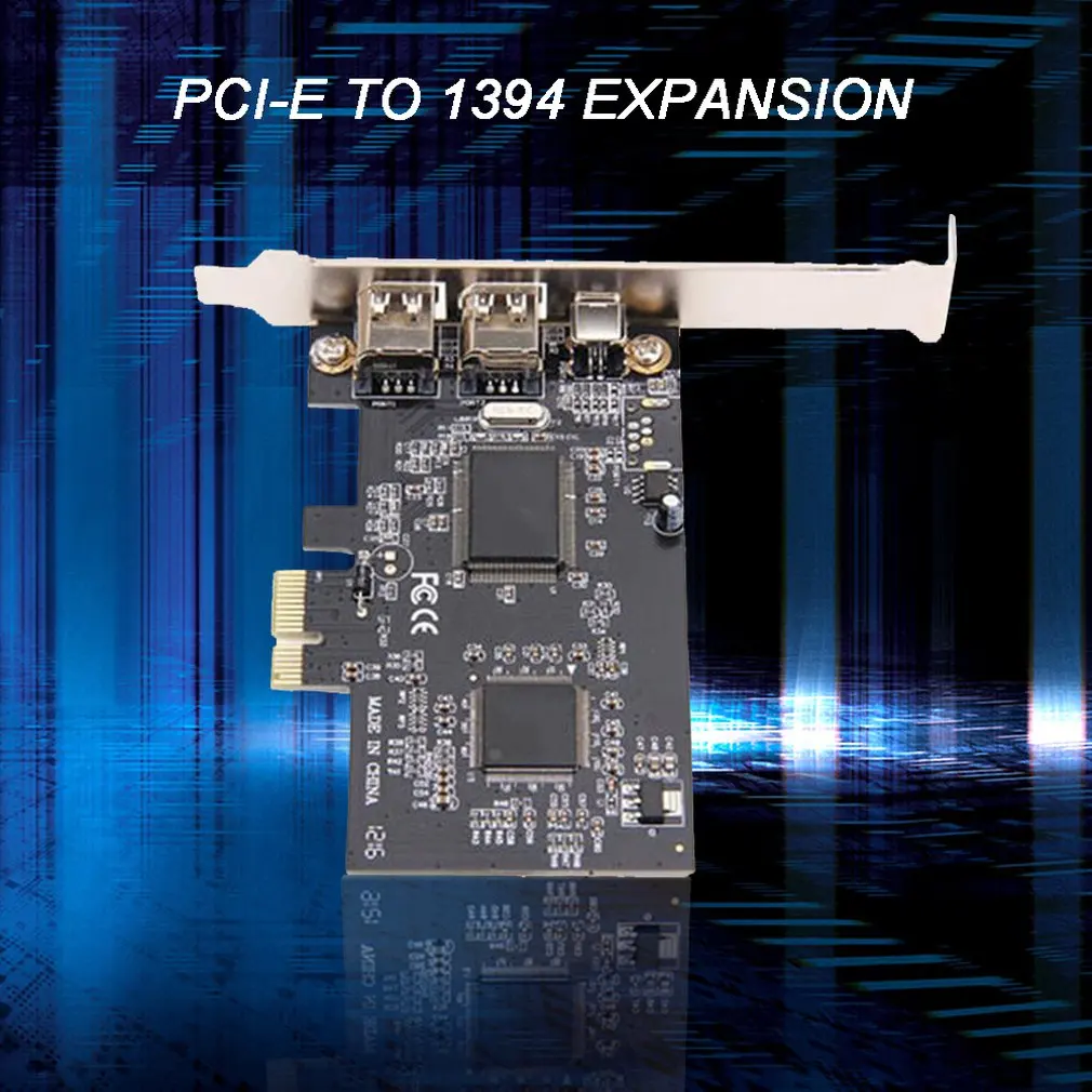 PCI Express PCI-E FireWire 1394a IEEE1394 внешний контроллер карты 3 порта для Windows XP/Vista/7 32/64 бит с кабелем Firewire