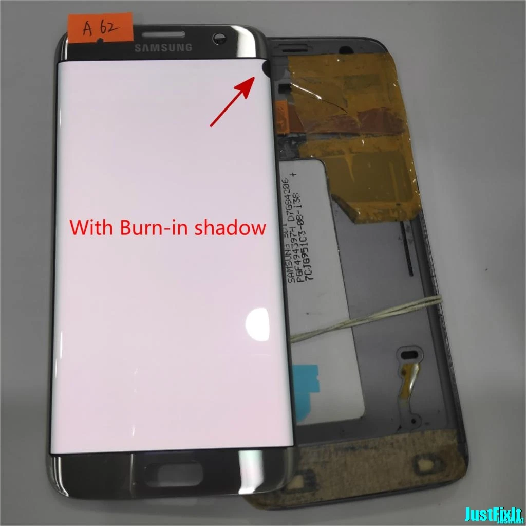 NO.A62 silver Color Для samsung Galaxy S7 edge G935F G935A G935FD сжигание тени и дефект ЖК-дисплей с сенсорным экраном дигитайзер - Цвет: NO.A62 silver Color