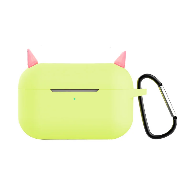 Airpods Pro Чехол devil horns жидкий силиконовый беспроводной Bluetooth чехол для airpod 3 чехол Чехол для Air Pods 3 Аксессуары для наушников
