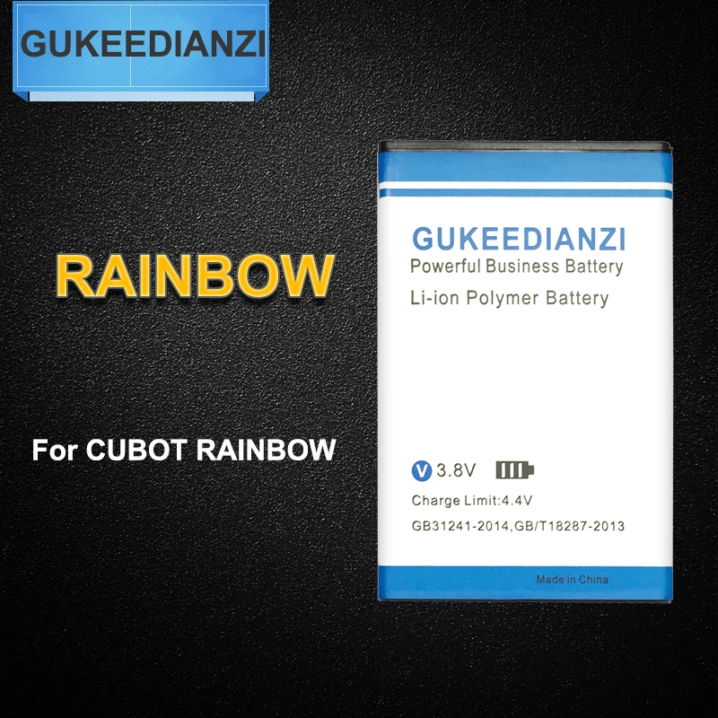 

GUKEEDIANZI RAINBOW Real 2200mAh Rechargeable Phone Battery For CUBOT RAINBOW Stable Lithium Polymer Replacement Batteries