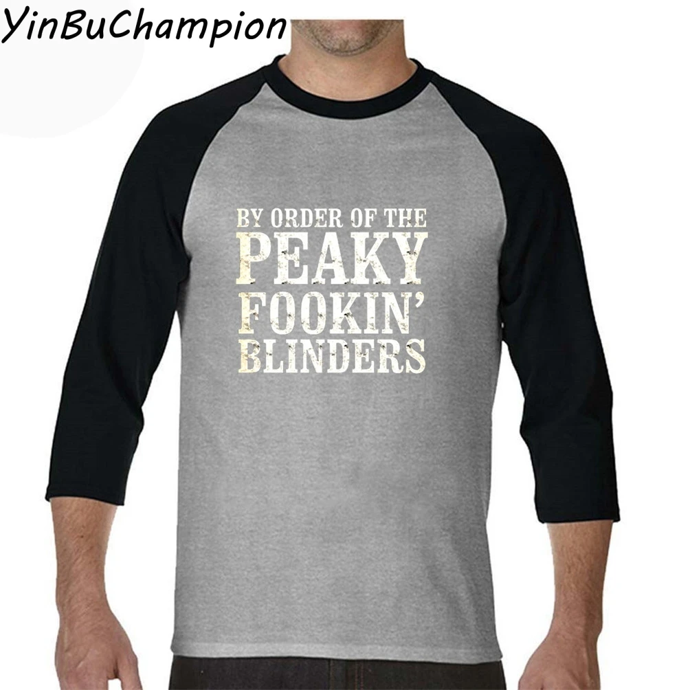 Мужская футболка Peaky Fookin blowers, мужские винтажные футболки Shelby Bros, Ретро стиль, мужская футболка с длинным рукавом, Мужская футболка большого размера - Цвет: Кораллово-Красный
