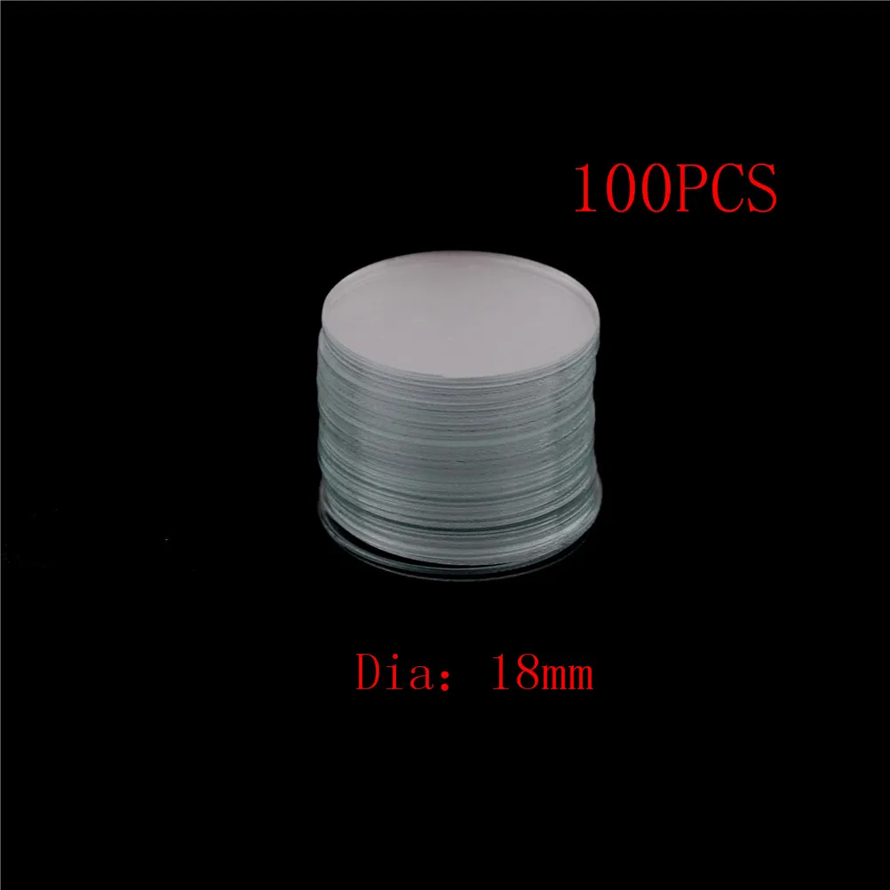 

100Pcs/lot Diameter 18mm Circular Round Microscope Slide Coverslip Cover For Lab Glass Wholesale