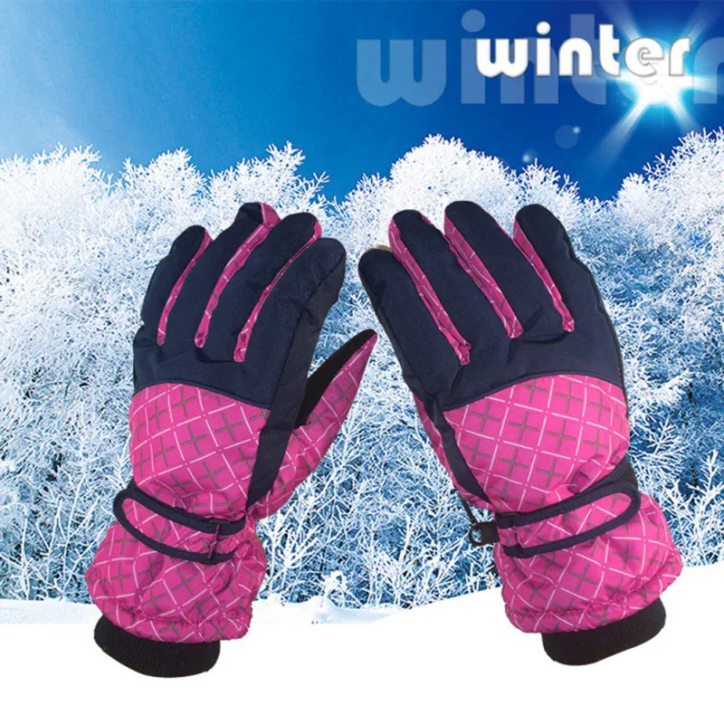 

Women Ski Gloves Snowboard Gloves Motorcycle Riding Winter children ski Gloves Waterproof Women Snow Gloves