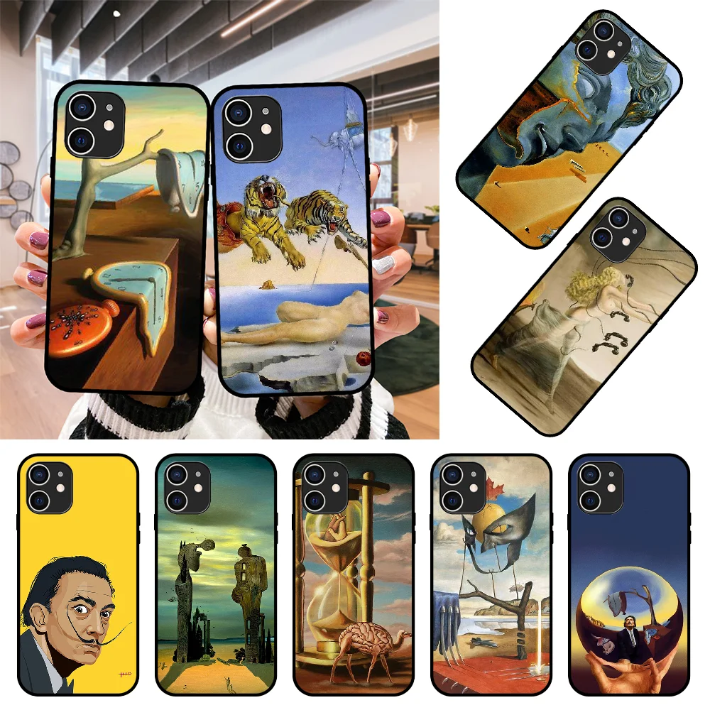 Phone Case For Apple IPhone 12 Mini 11 Pro XS MAX 7 8 6S X XR Plus 2020 Black Cover Waterproof Salvador Dali Painting | Мобильные