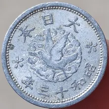 17,5 мм Crow Japan 1938-1940, настоящая монета, оригинальная коллекция