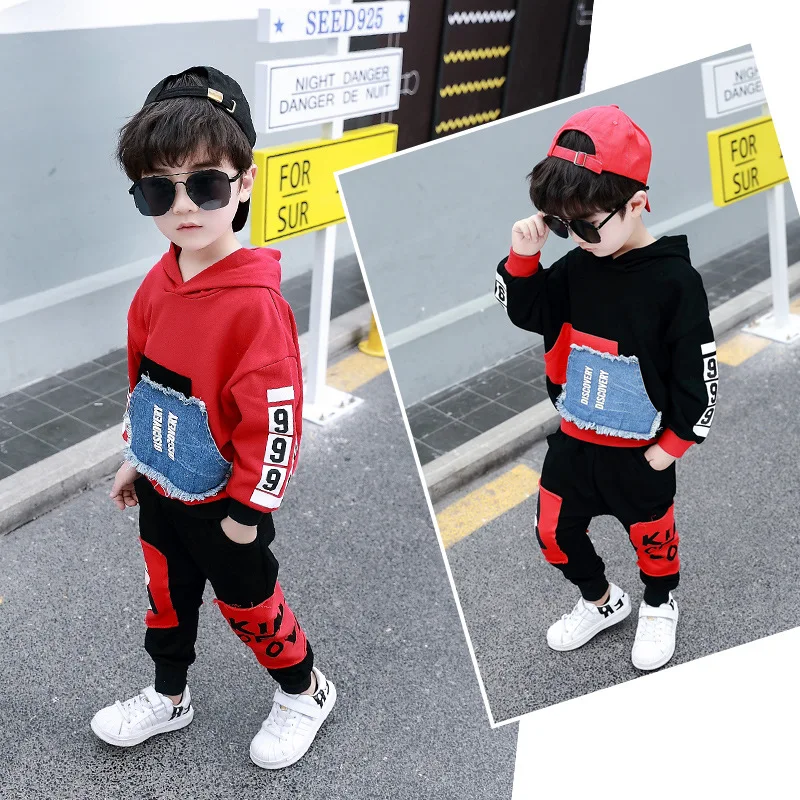 

BOY'S Spring Clothing Set 2019 New Style Sports Handsome Korean-style Western Style Spring And Autumn Boy Children Fashion