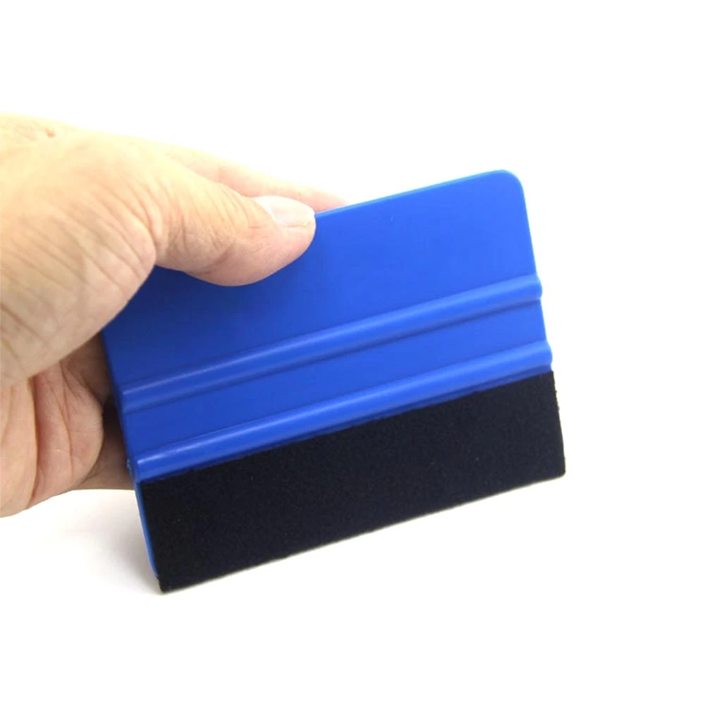 Blue Felt Squeegee Vinyl Film Tool Scraper Car Tinting Window Glass Wash Auto Accessories