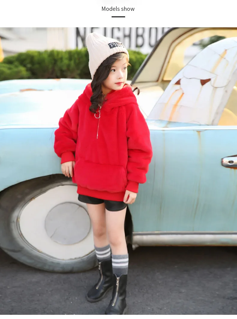 New Winter Fashion Girls Hoodies Cotton Warm Kids Sweatshirts With Zipper Long Sleeve Children Hooded Tops Coat For Girl Clothes (6)