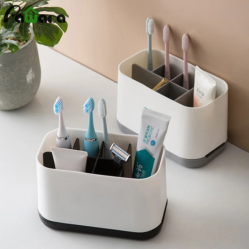 

Multifunctional Toothbrush Draining Rack Toothpaste Holder Stand Box Case Bathroom Shelf Kitchen Cleaning Brush Storage Rack