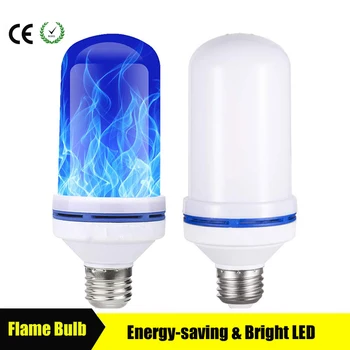 

LED Flame Bulb LED Dynamic Flame Effect Fire Light Bulbs Corn Bulb Creative Flickering Emulation Decor LED Lamp Light Lamp E27