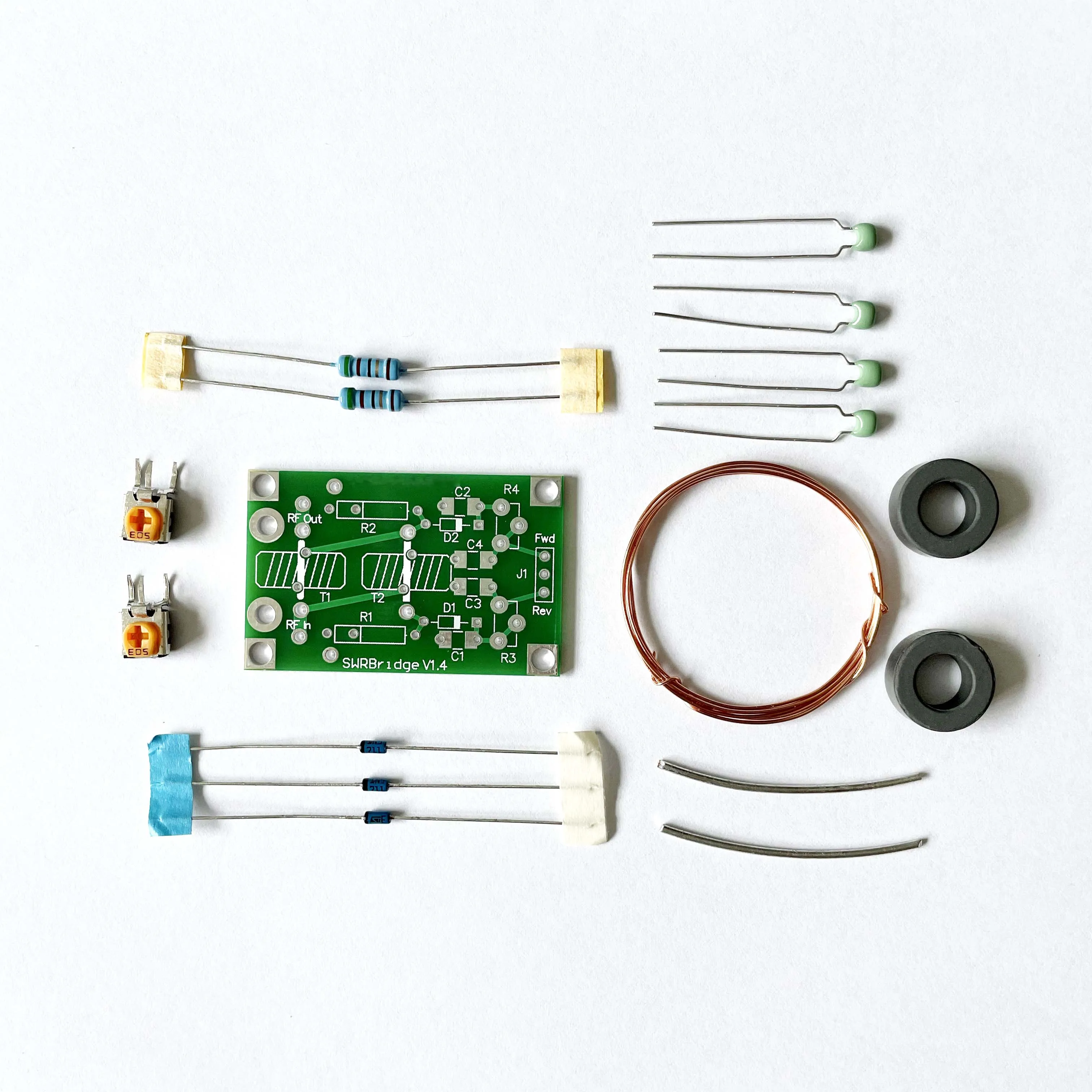 새로운 1.8M-30MHz 3.5-30MHz SWR 브리지 RF SWR 반사 풀 키트