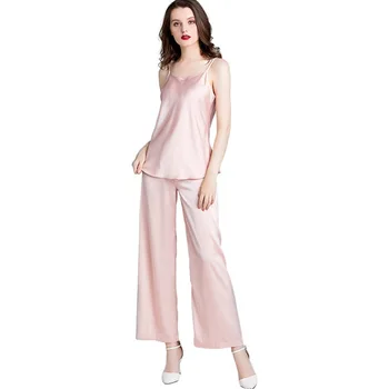 

Sexy Suspender skirt Spring and summer pajamas women's thin silk ladies sling pajamas suit temperament sexy home service