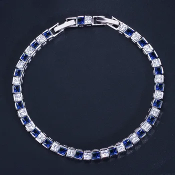 

Zircon Bracelet S925 Sterling Silver Bracelet for Women Clear Cubic Zircon Bracelets Bangles Wedding Jewelry