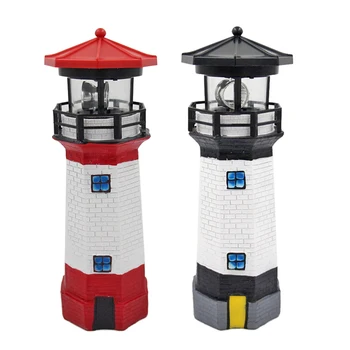 

Practical Lighthouse Shape Solar LED Light Durable Multi-functional Classic Garden Fence Yard Outdoor Decor Beacon Lamp