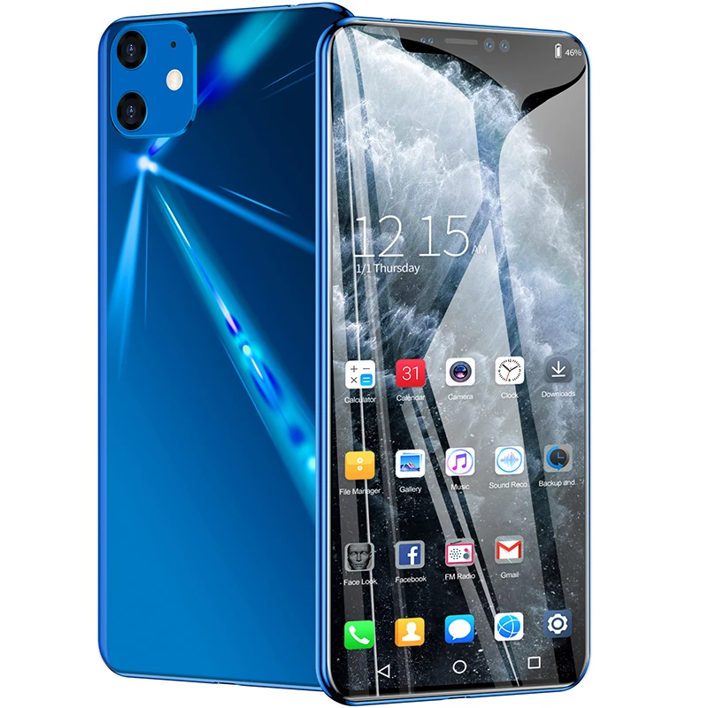 Нотч экран Android 9 большой экран 6 дюймов смартфон 11Pro разблокированный мобильный сотовый смартфон Google Play магазин бесплатный подарок - Цвет: Blue