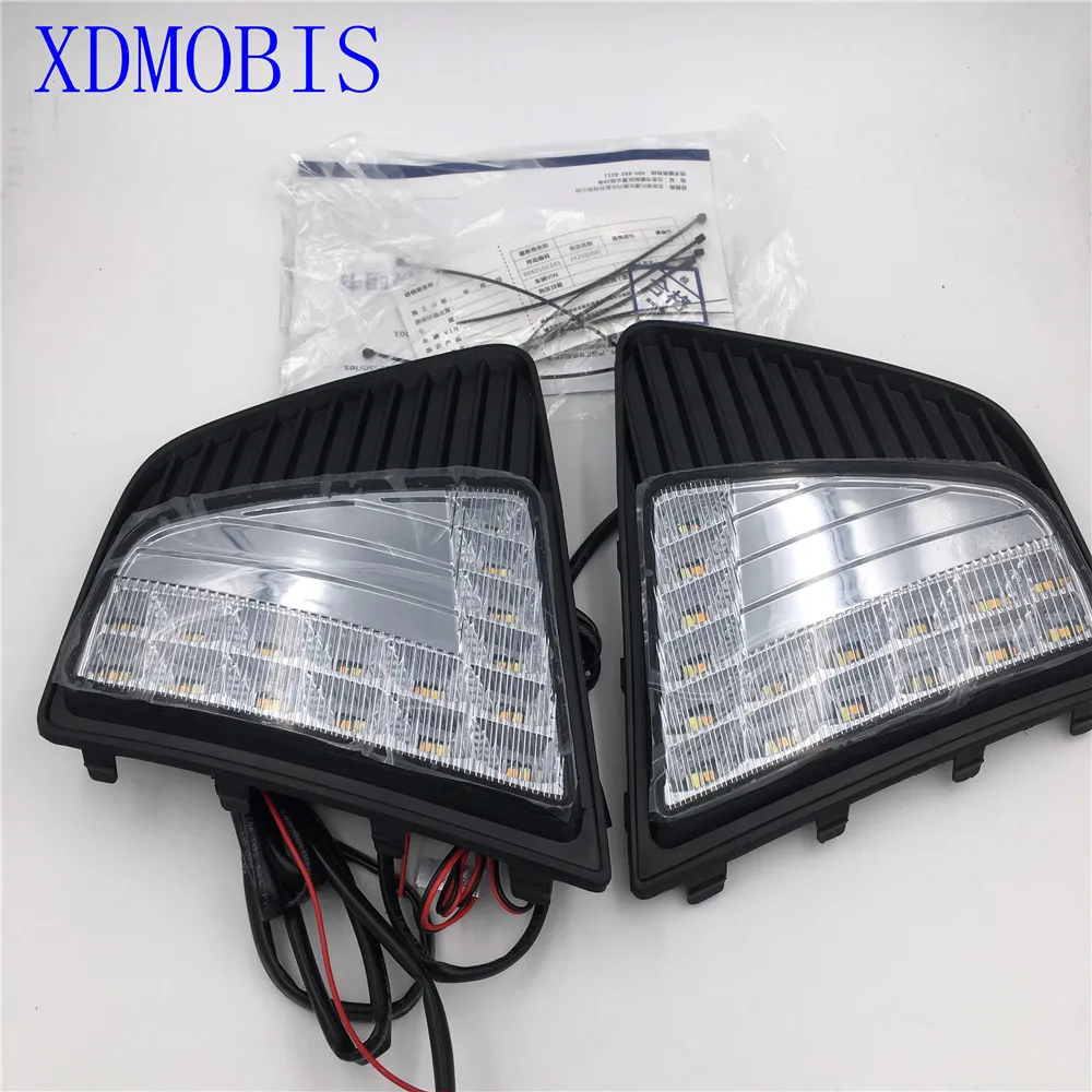 Для hyundai led дневной ix25 ходовой светильник, светодиодный противотуманный светильник, светильник переднего бампера для IX25ix25, дневной ходовой светильник