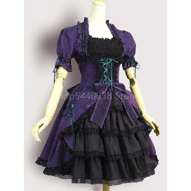 Purple Винтаж Ренессанс женщина средневековая принцесса vestidos плиссированные кружева готический Виктория платья размера плюс Хэллоуин Косплей костюмы - Цвет: Purple