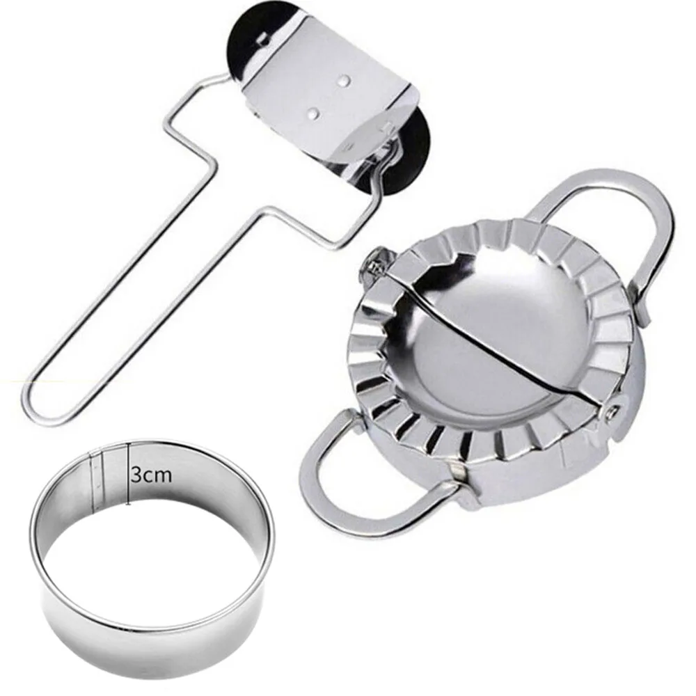 

Stainless Steel Pasta Ravioli Dumpling Circle Mold Maker and Circle Cutter Wraper Dough Presser Kitchen