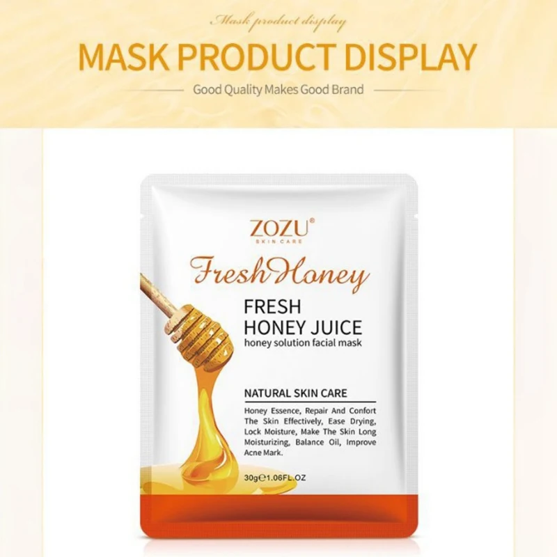 Honey Essence маска для лица увлажняющая отбеливающая продукция для ухода за кожей Антивозрастная питательная листовая невидимая маска для лица