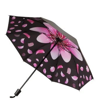 

Sakura Flower Travel Parasol Folding Rain Windproof Umbrella Folding Anti-UV Sun/Rain Umbrella Compact Outdoor Travel Umbrellas