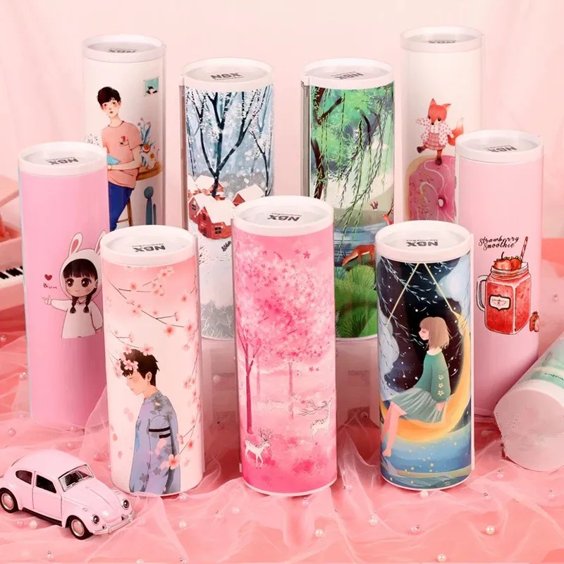 Чехол карандаш с рисунком кошки единорог newmebox Kawaii estuche escolar школьные