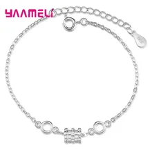 Браслет из розового золота Srebrne Цвет 925 пробы серебро маленькая Талия аксессуары для женщин браслеты дружбы Модные украшения