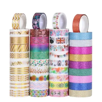 

NUOLUX 40 Rolls Vaious Pattern Washi Tapes Decals for Scrapbook DIY Crafts Collection