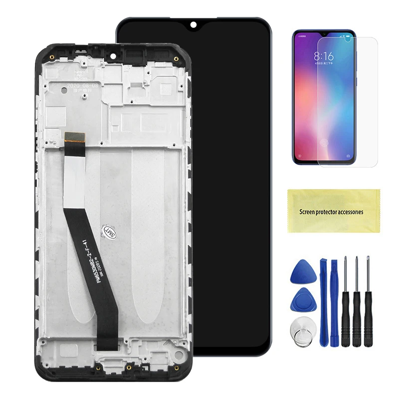 6.53" Original Screen for Xiaomi Redmi 9 LCD Display Screen Touch Digitizer Assembly For M2004J19G, M2004J19C LCD Repair Parts 