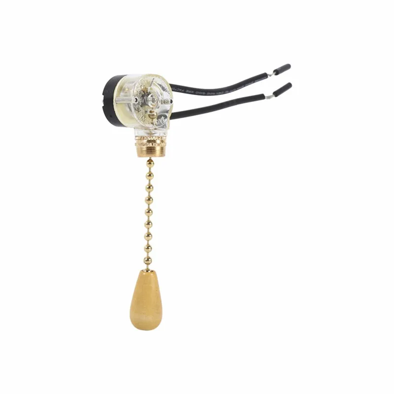 

2Pcs 125/250V Wall Light Pull Switch Home Ceiling Fan Lamp Universal Pull Chain Cord Switch Set Replacement Tools H