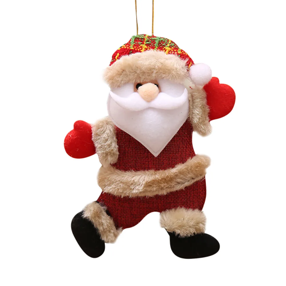 Рождественские украшения Санта Клаус Снеговик Лось игрушка кукла Рождественские елки Украшение подарок для детей Рождественский Navidad подвесной Декор Q3