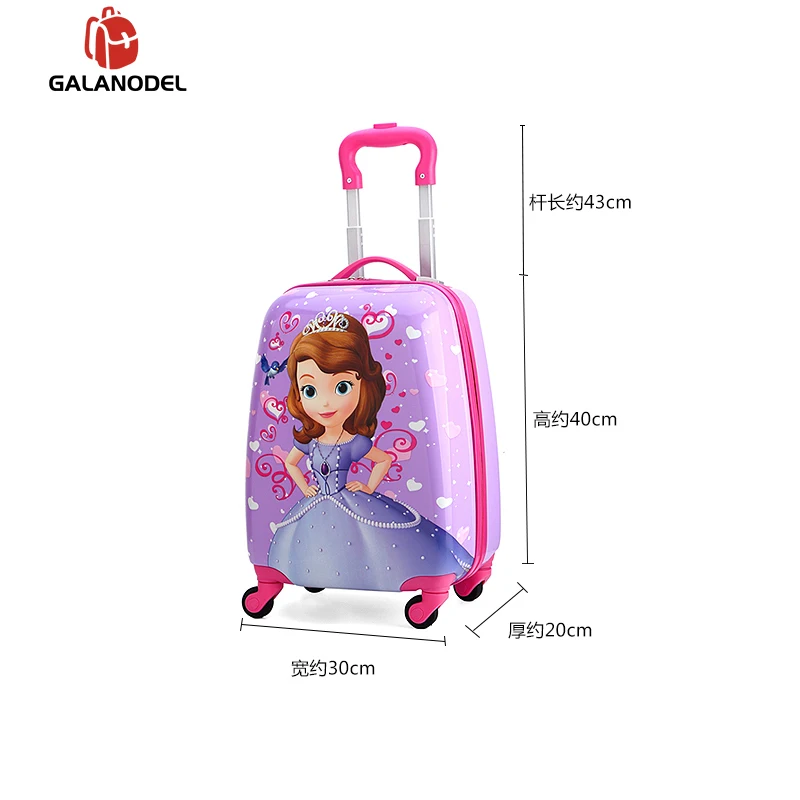 GALANODEL18 дюймов чемодан на колесиках, Детский чемодан на колесиках, чемодан на колесиках для путешествий, чемодан на колесиках для мальчиков и девочек, Детский чемодан на колесиках