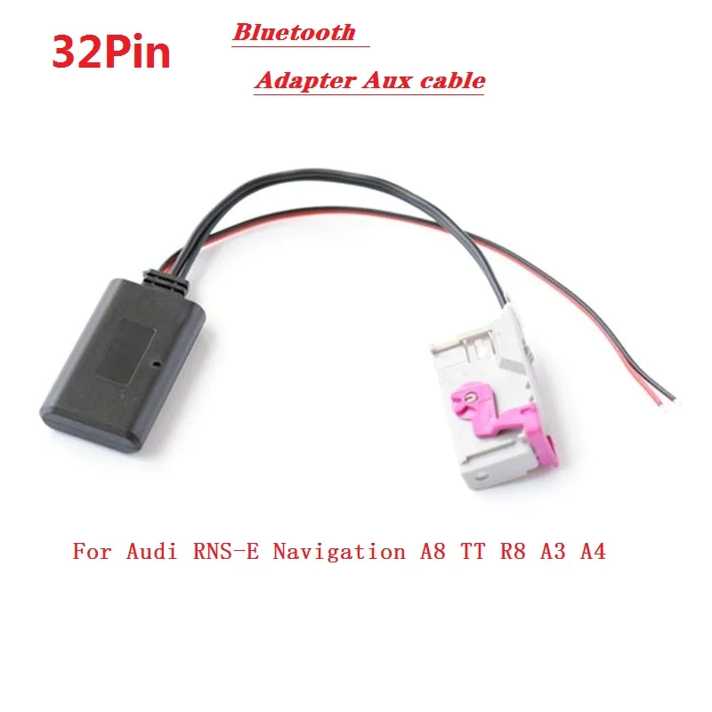 32 pin беспроводной bluetooth адаптер Aux кабель Авто bluetooth автомобильный комплект Музыка Аудио приемник адаптер для Audi A3 A4 A6 A8 TT R8 RNS-E