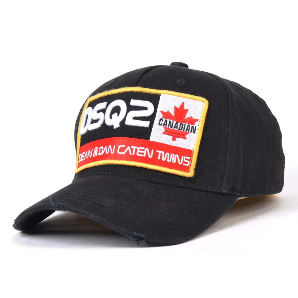 Hat Cap Casquette-Hats Baseball-Cap Embroidery Letters Black Snapback DSQ2 Woman DSQICOND2